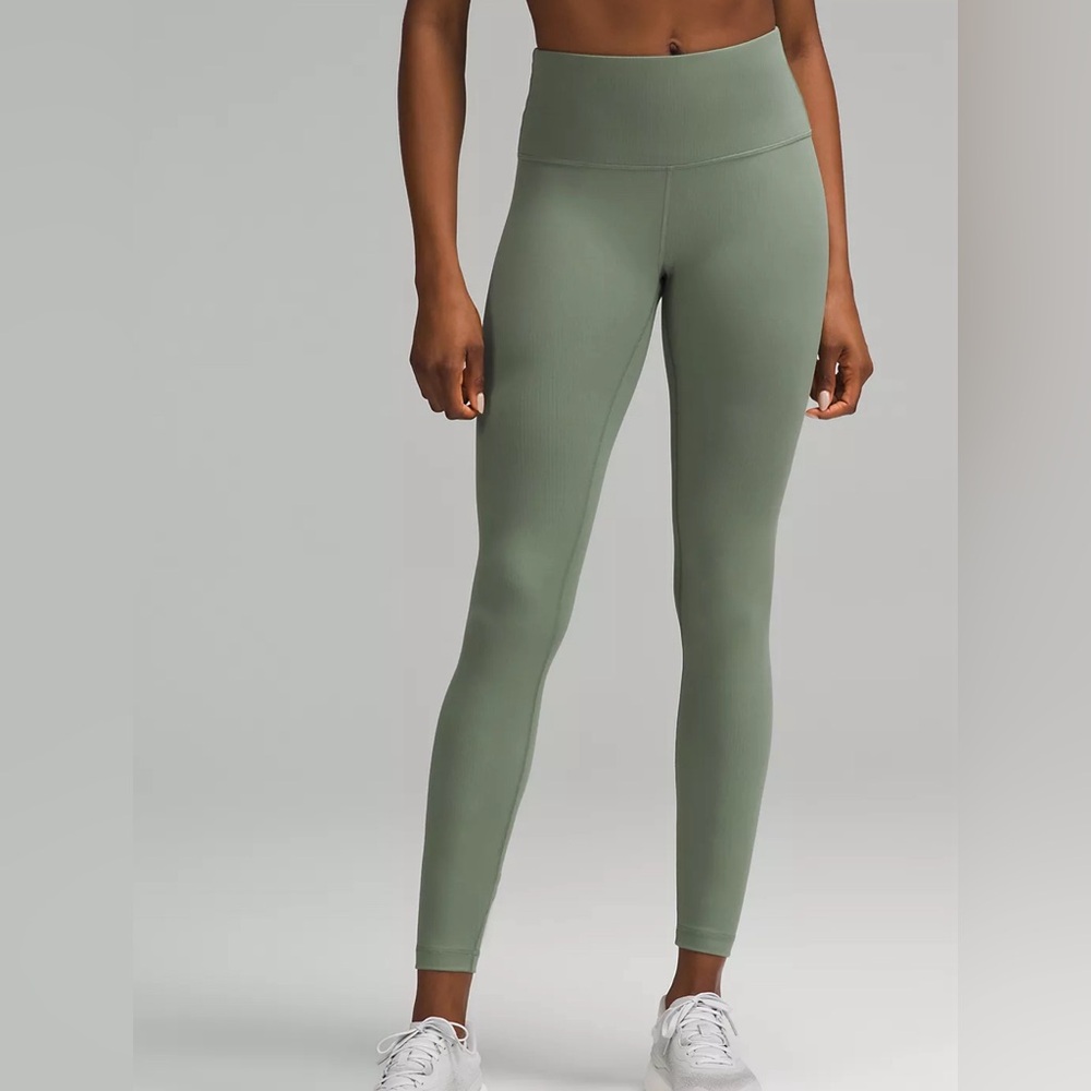 BLACK Lululemon () Wunder Train High-Rise Ribbed Tight 28"